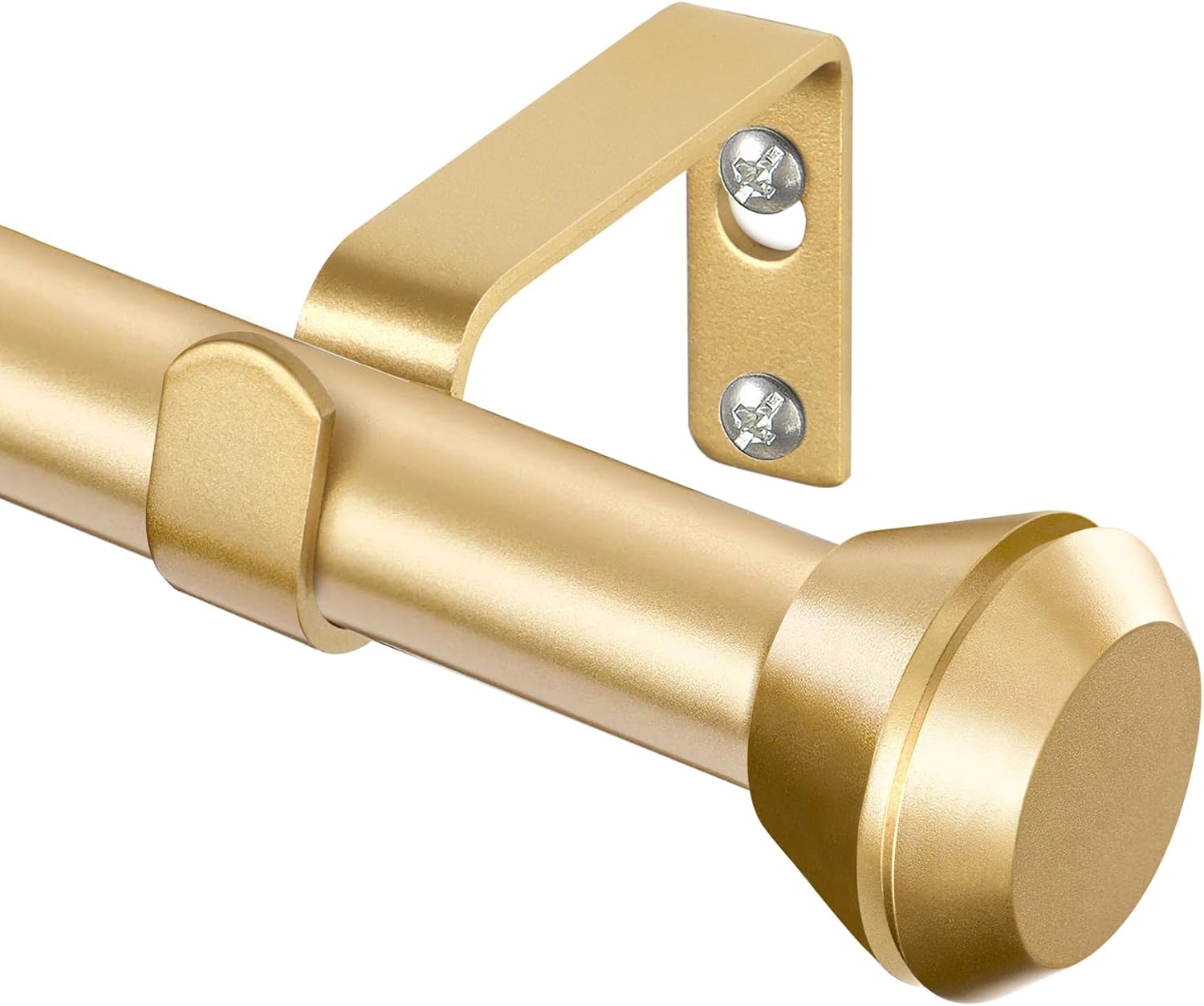Premium Gold Curtain Rod - Extendable 32-58 Inch - Elegant Diamond Finials