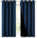 Blackout Curtains Moroccan Blue 2 Panels 52in x 63in - Full Light