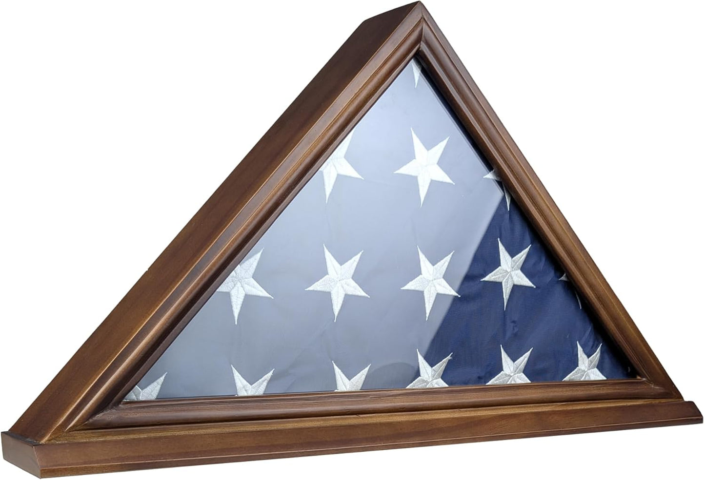 Flag Display Case for 5ftx9.5ft American Burial Flag - Walnut