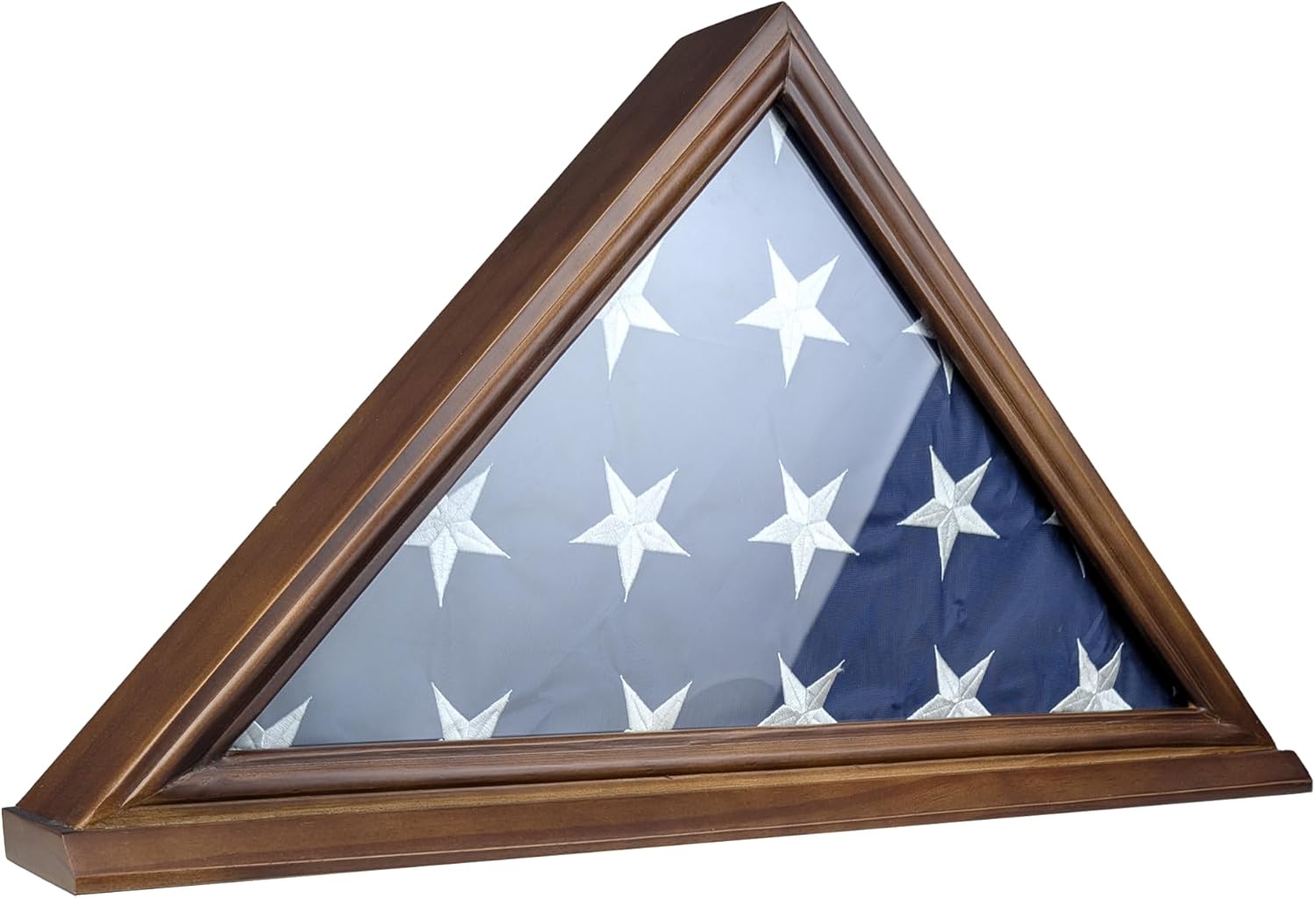 Flag Display Case for 5ftx9.5ft American Burial Flag - Walnut