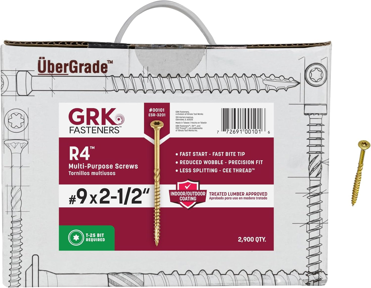 GRK Fasteners R4#9 x 2-1/2 Inch Multi-Purpose Screws Review