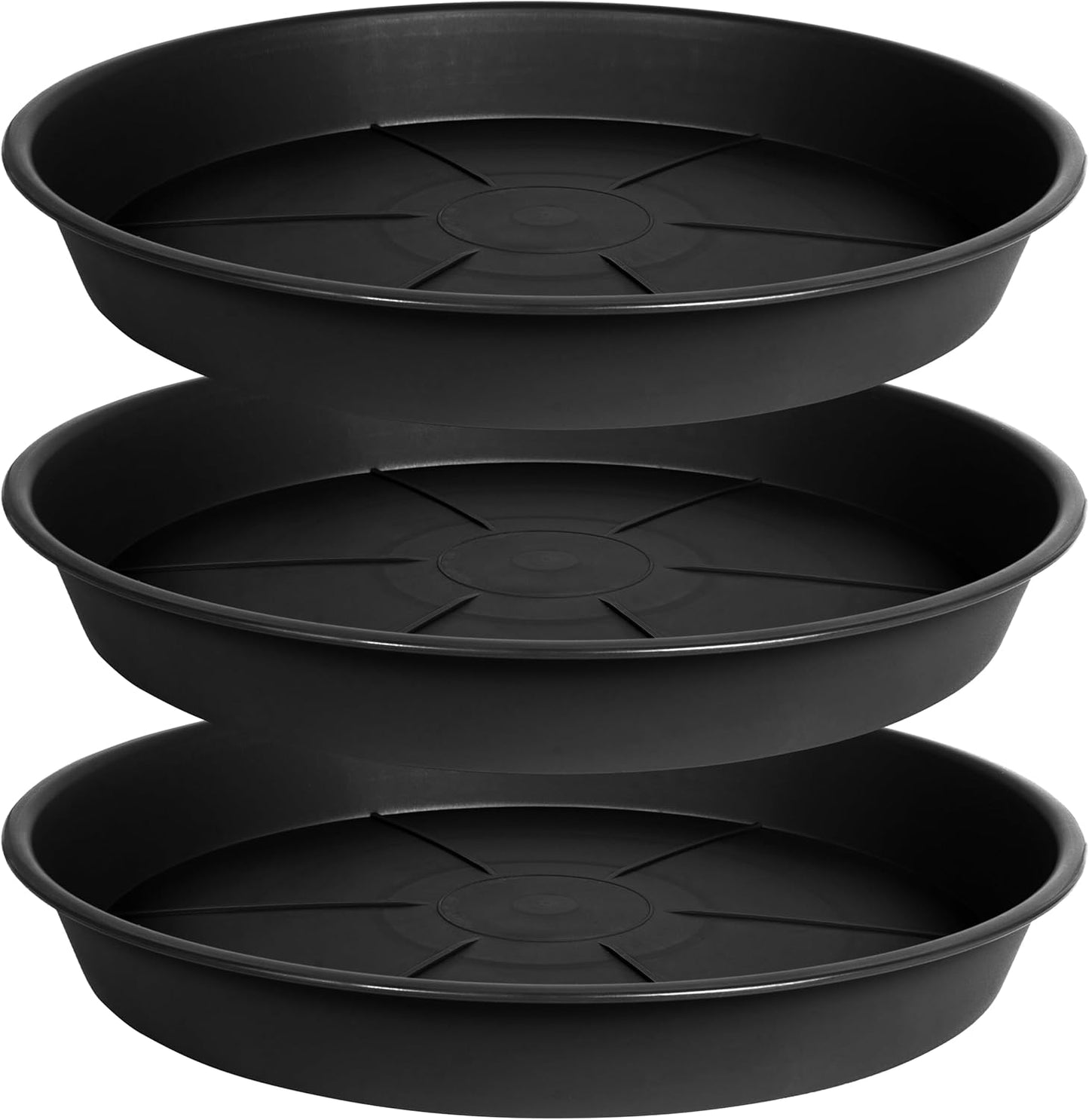 Large Heavy Duty Plastic Plant Saucer 3 Pack for 26 in Pots