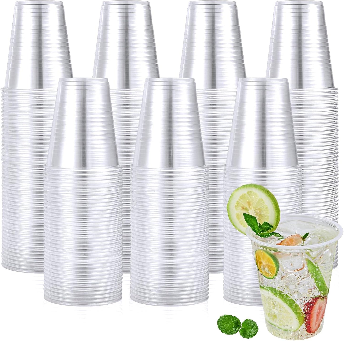 Turbo Bee 480 Pack 12oz Clear Plastic Cups for All Occasions