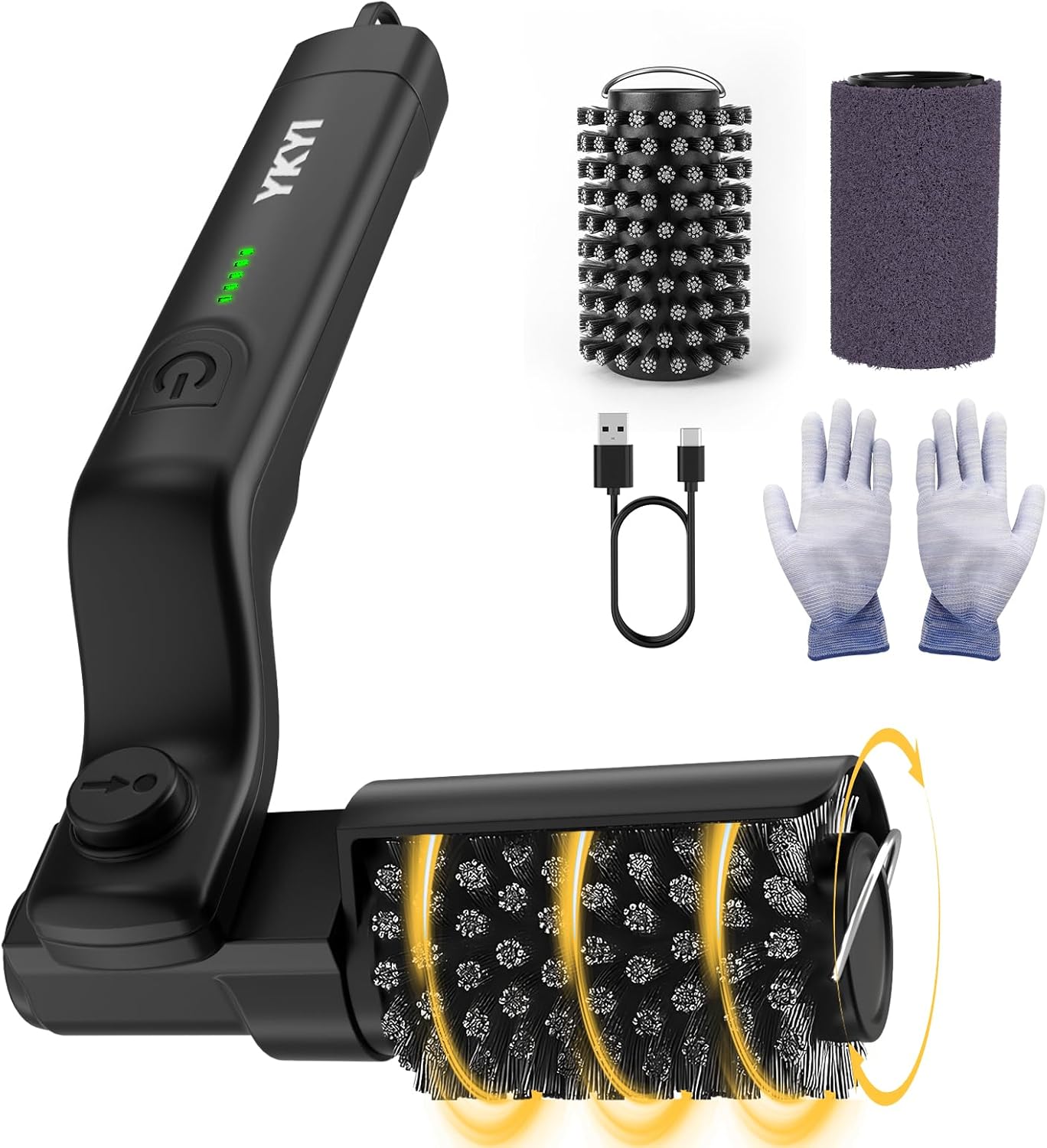 Electric Rotary Grill Brush with 3-Speed Control for BBQ Cleaning
