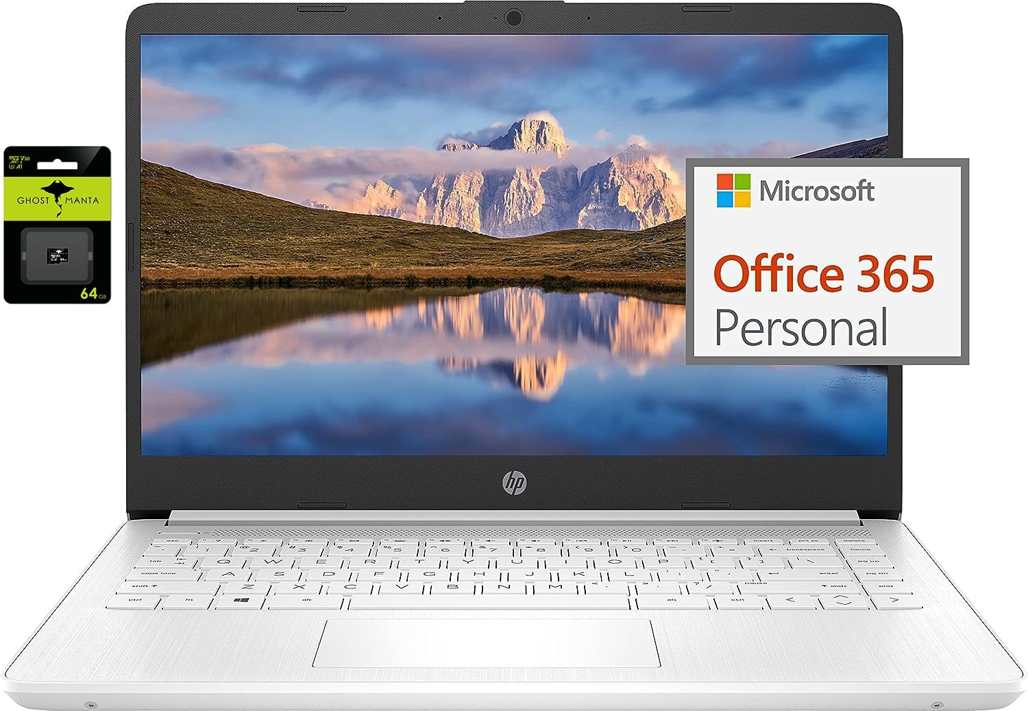 HP 14 Ultra Light Laptop, Intel Quad-Core, 8GB RAM, 128GB Storage ...