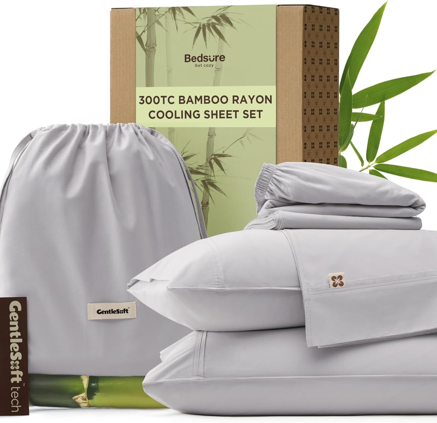 Bedsure Cooling Sheets for Hot Sleepers - Queen Sheet Set