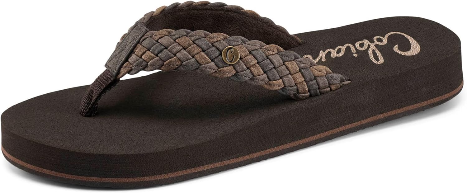 Cobian Women's Sandal Braided Bounce Flip Flop for Comfort