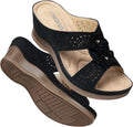 Womens Wedge Sandals Leather - Low 2.44in Platform Comfort