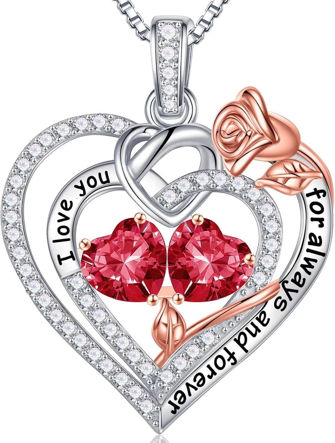 Iefil Christmas Gifts for Wife - 925 Sterling Silver Necklace