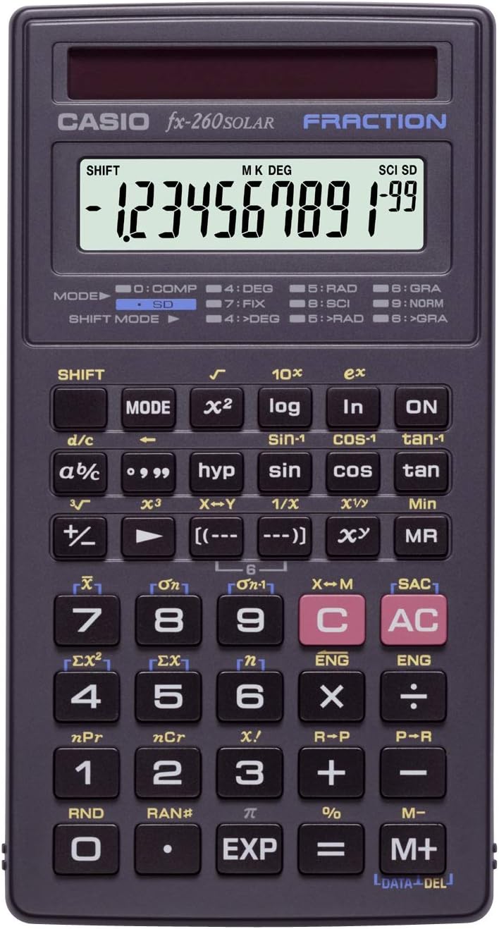 Casio FX260SLRSC Black Solar Scientific Calculator