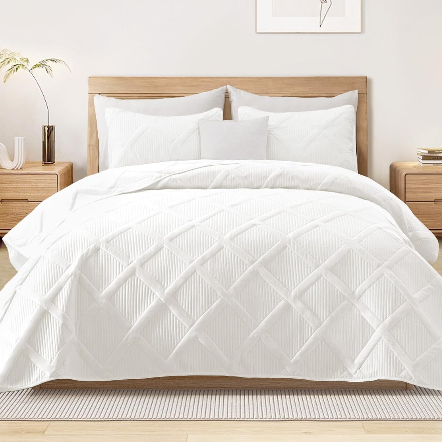 Oversized King Quilt Set - Soft Lightweight Bedspread for Comfort