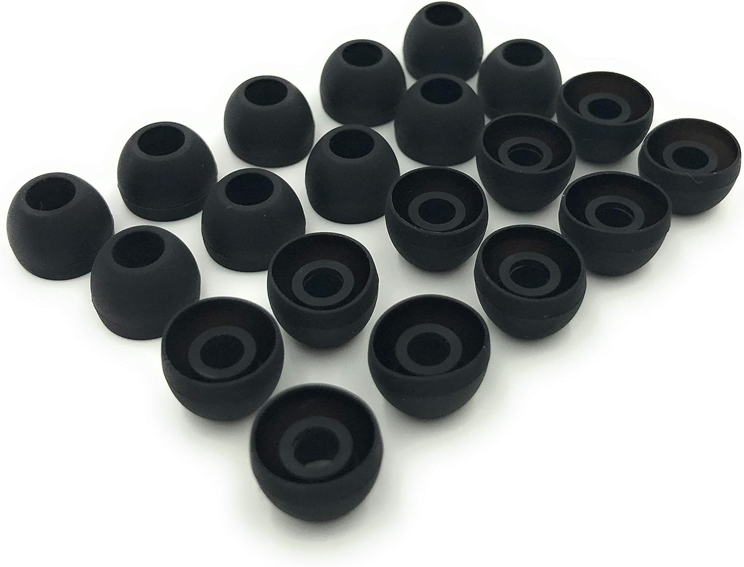 Ultimate Comfort: 10 Pairs Medium Silicone Earbud Tips in Black