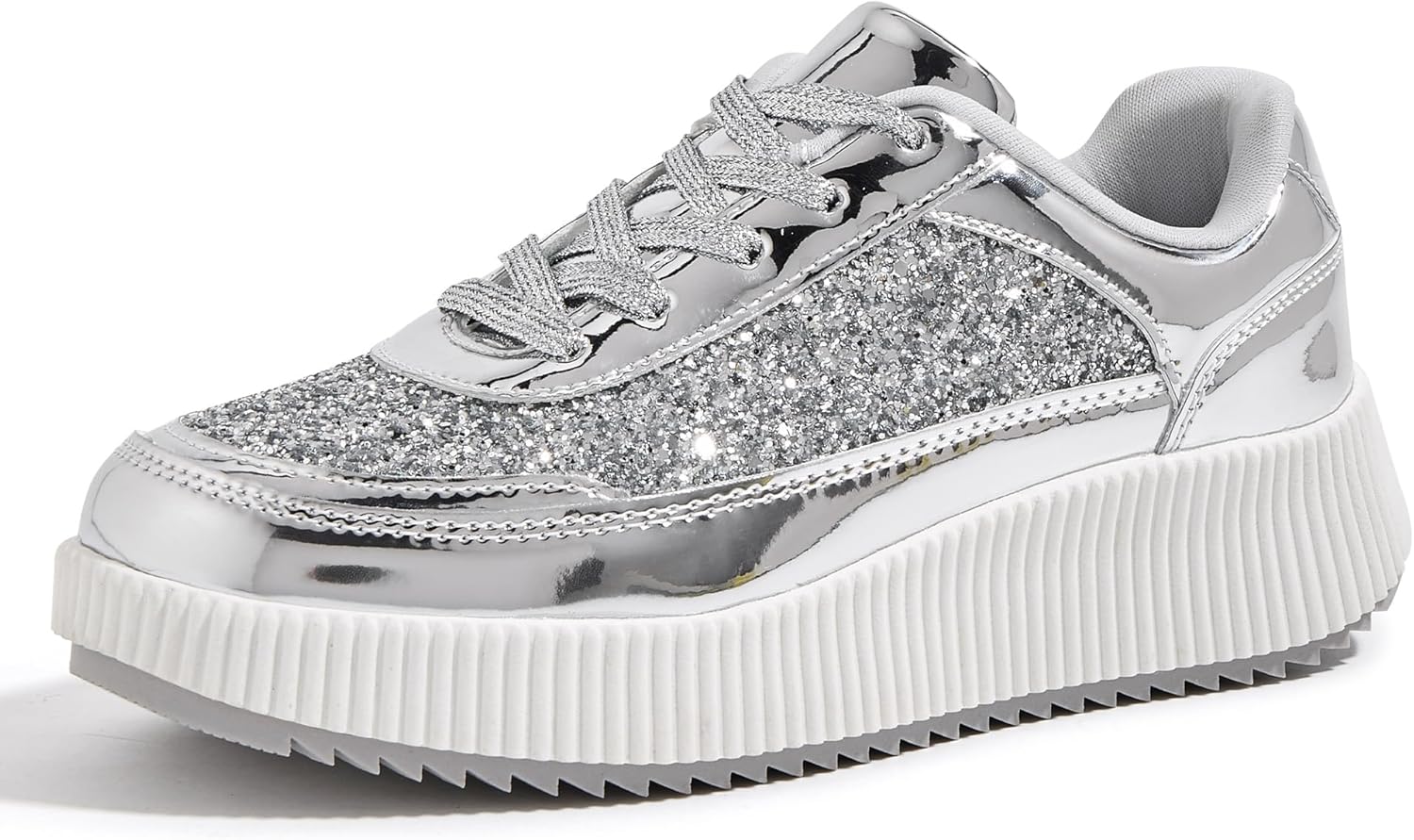 Chunky Platform Sneakers for Women with Rhinestones and Style