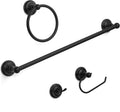 Designers Impressions Royal Series 4 Piece Black Bathroom Hardware Set