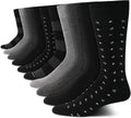 Men's Dress Socks 10-Pack - Comfort Stretch Crew Socks for Sizes 7-12