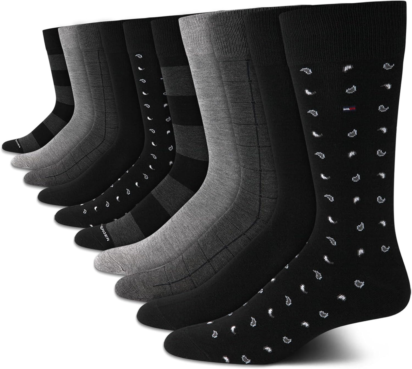 Tommy Hilfiger Mens Dress Socks - Comfort Stretch Crew Socks