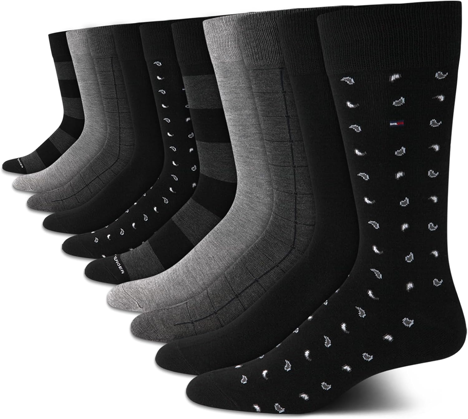 Tommy Hilfiger Mens Dress Socks - Comfort Stretch Crew Socks