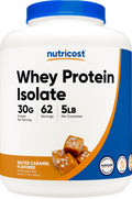Whey Protein Isolate Salted Caramel - High Protein, 5 lb
