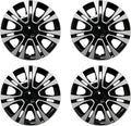 Wheel Covers for Iron Rim 15 in Hubcap Set of 4 - Petal Style