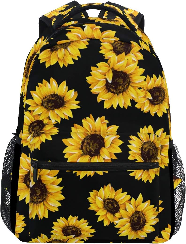 ALAZA Sunflower Print Floral Backpack Purse for Women Travel