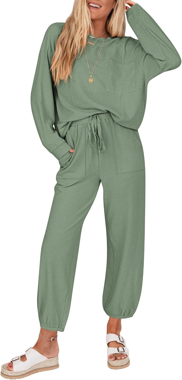 KIRUNDO Lounge Sets for Women: Comfy Fall Travel Outfits