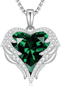 Angel Wings Necklace with Birthstone for Women - Elegant Gift