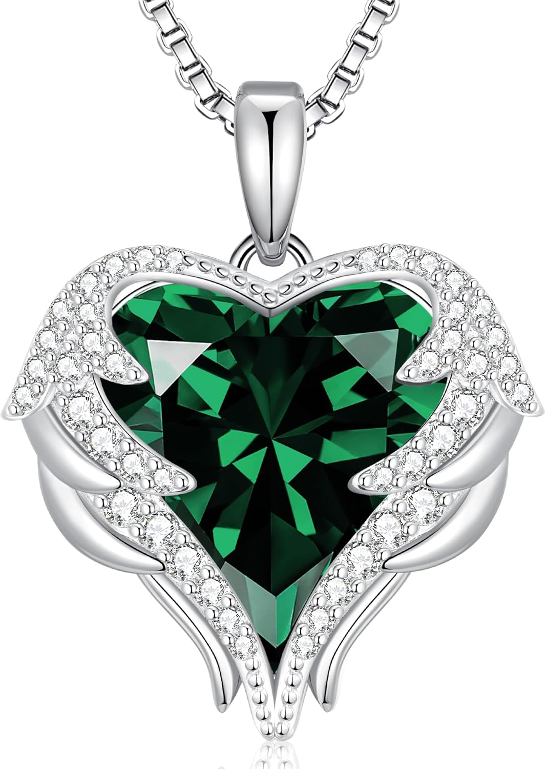 Angel Wings Necklace with Birthstone for Women - Elegant Gift
