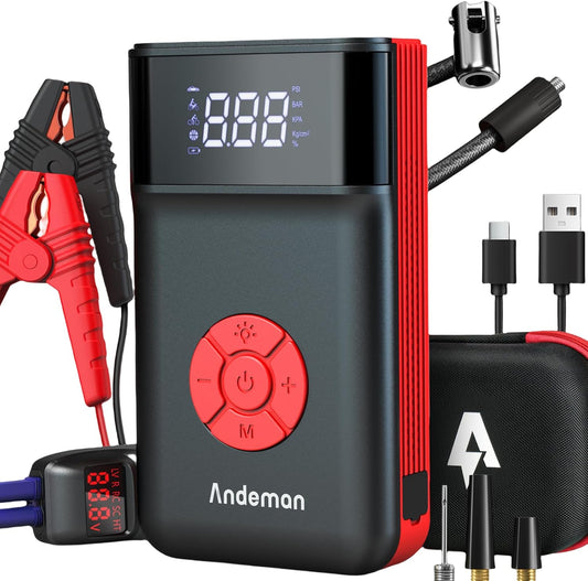 Powerful 4000A Jump Starter & Air Compressor Combo