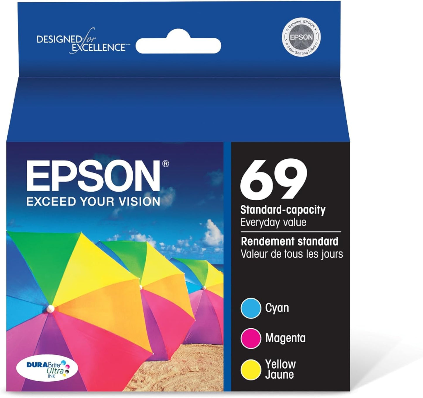 EPSON 69 DURABrite Ultra Ink Color Combo Pack for Quality Prints
