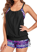 Two Piece Tankini Swimsuits for Women Tummy Control - Blouson Set