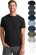Mens Cotton Blend Crew Neck T Shirt - Athletic Fit
