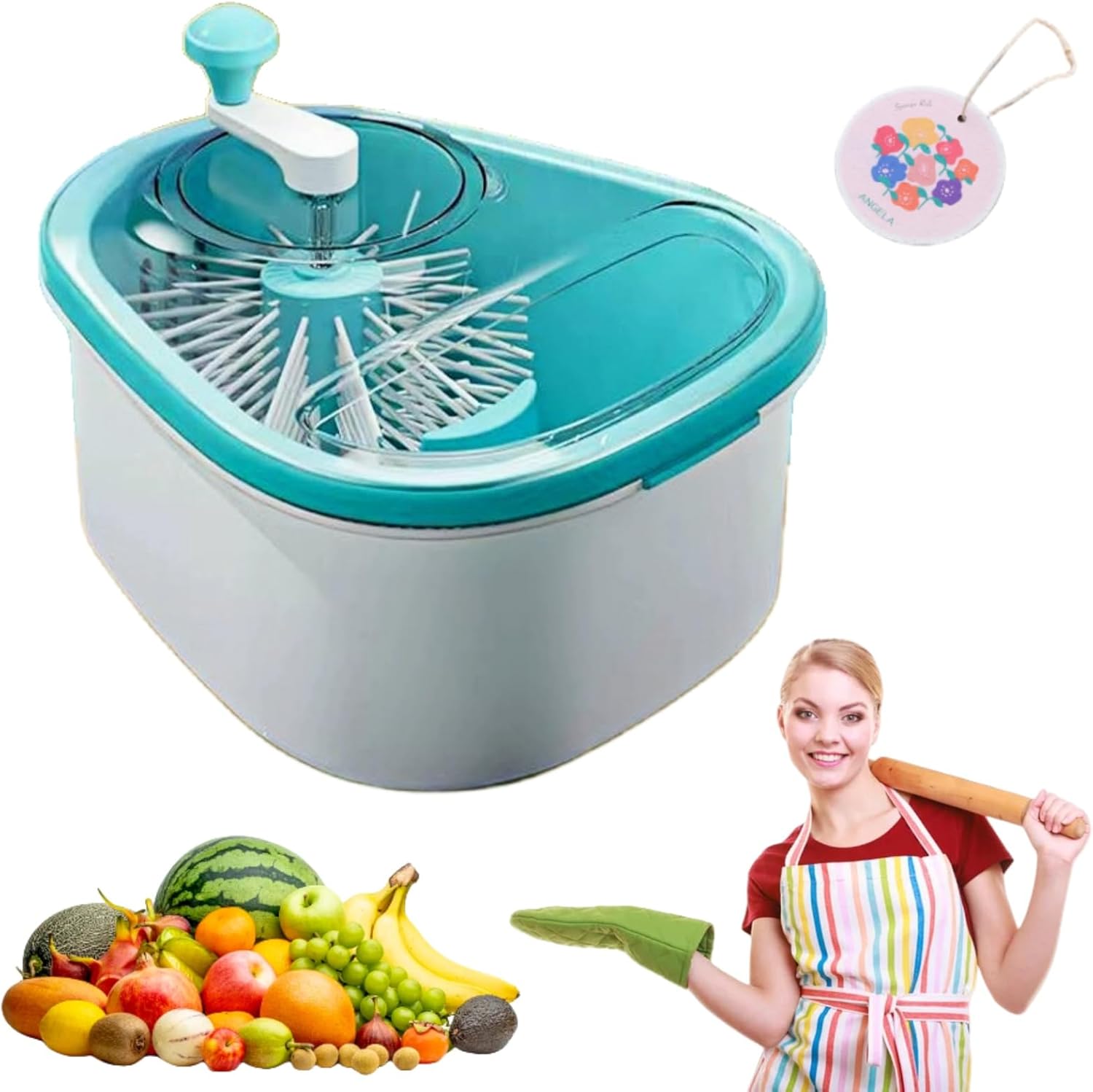 Portable Fruit Cleaner Spinner for Sparkling Fruits