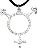 PRIDE Fashion Gender Symbols Pendant - Eye-Catching Bisexual Silver