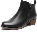 DREAM PAIRS Women's Ankle Boots Low Chunky Heel Side Zipper