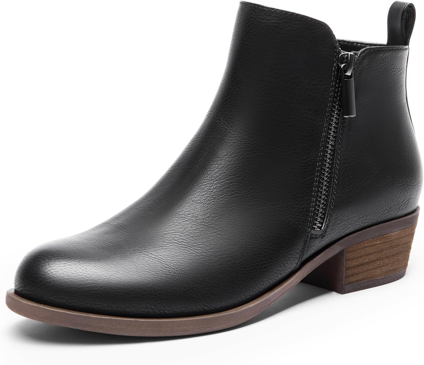 DREAM PAIRS Women's Classic Low Chunky Heel Ankle Booties