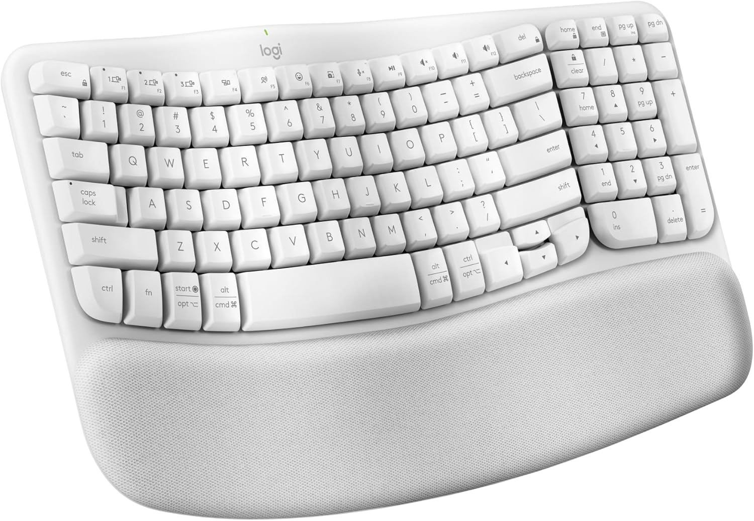 Logitech Wave Keys Wireless Ergonomic Keyboard for Comfort