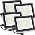 4 Pack 100W LED Flood Light - Super Bright Outdoor Security