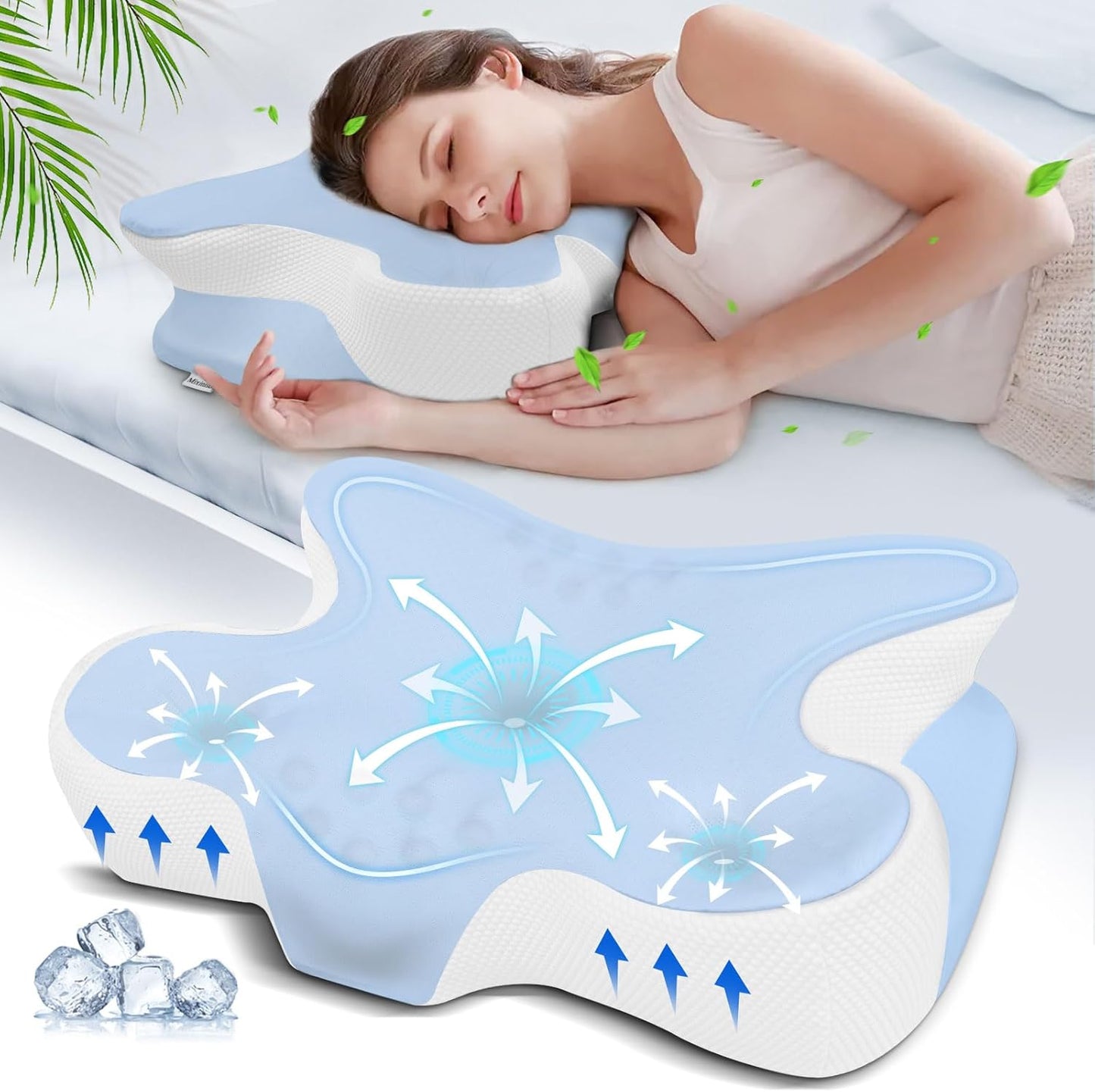 Memory Foam Cervical Pillow for Neck Pain Relief and Comfort