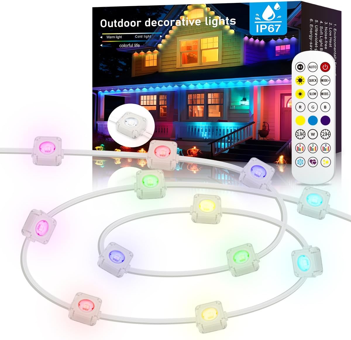 Smart RGB+IC 100ft Eaves Lights - Ultimate Holiday Decor