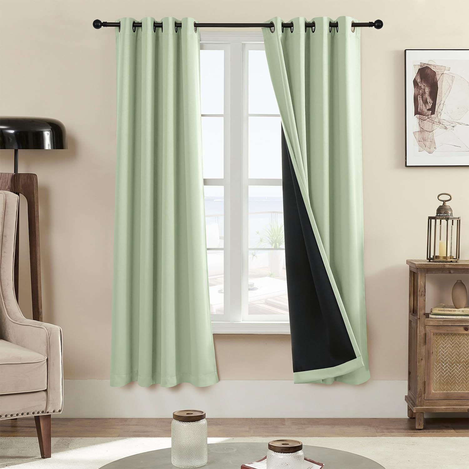 Rutterllow 100% Blackout Curtains for Complete Shade and Privacy