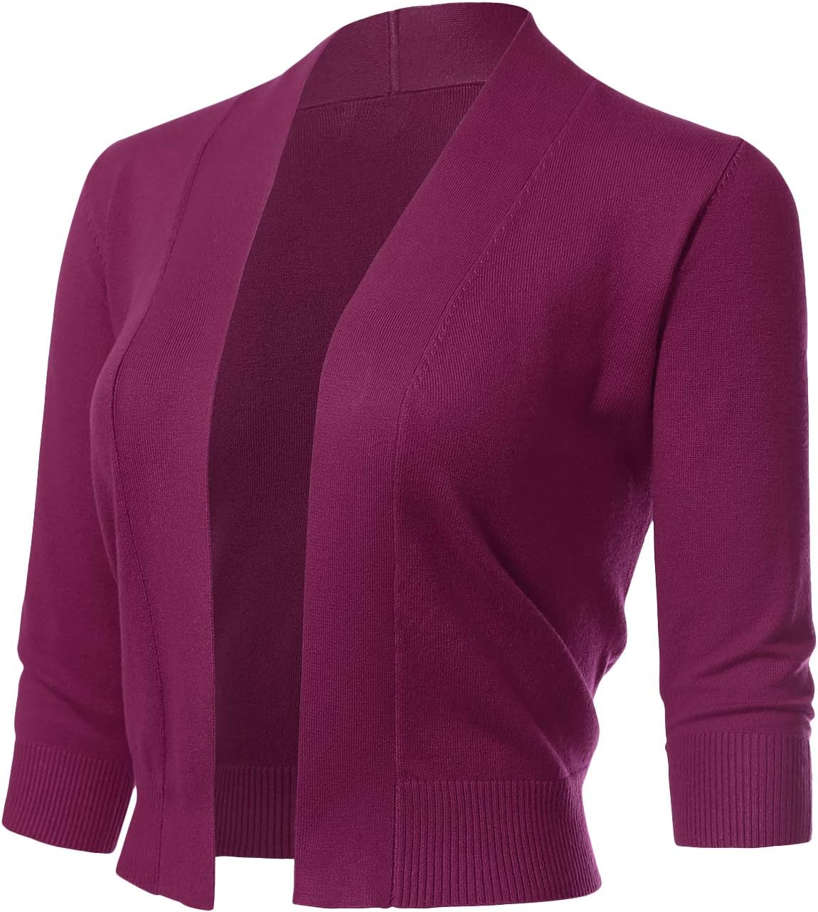 Allsense Women's 3/4 Sleeve Cropped Bolero Shrug Cardigan Review