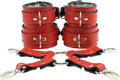 VP Leather Combo Connector Wrist and Ankle Cuffs with Fur