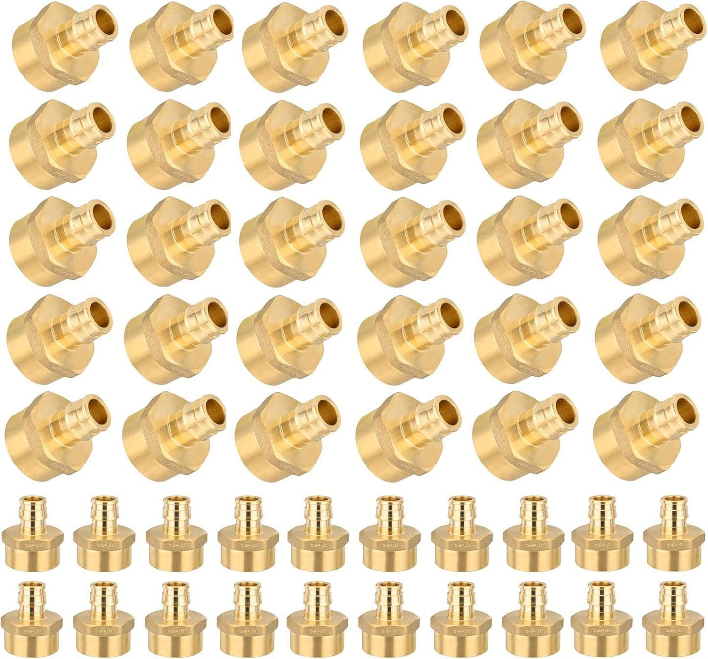 50 Pack PEX-A Fittings for 1/2 inch PEX to 3/4 inch NPT Adapter
