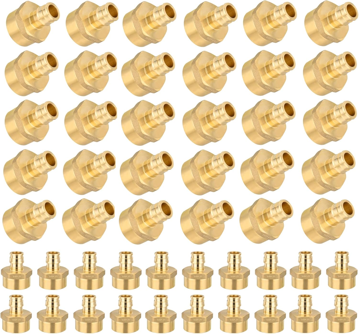 50 Pack PEX-A Fittings for 1/2 inch PEX to 3/4 inch NPT Adapter