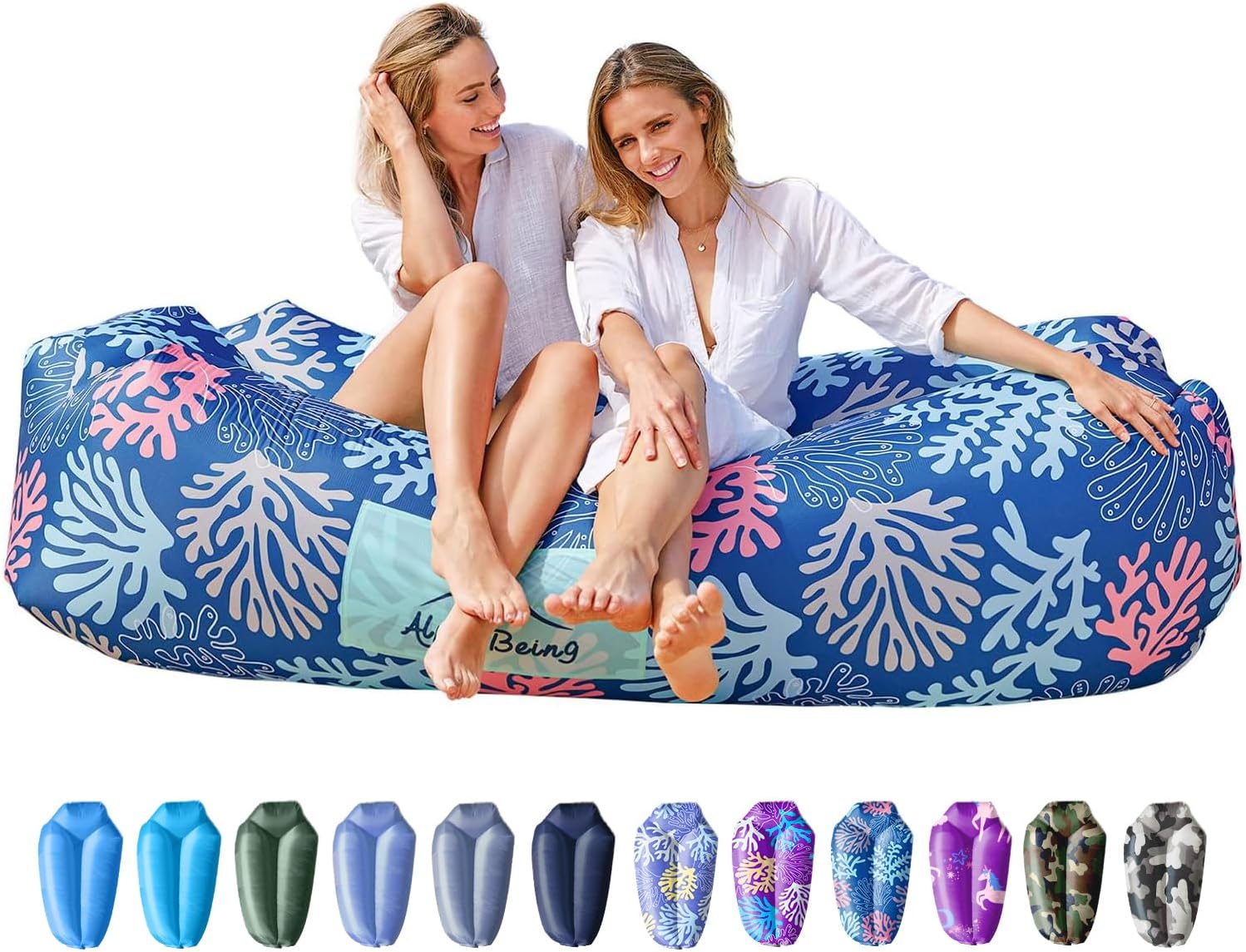 AlphaBeing Inflatable Lounger Beach Chair for Outdoor Fun