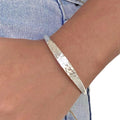 Hammered Sterling Silver Cuff Bracelet for Women 1/4 in Wide