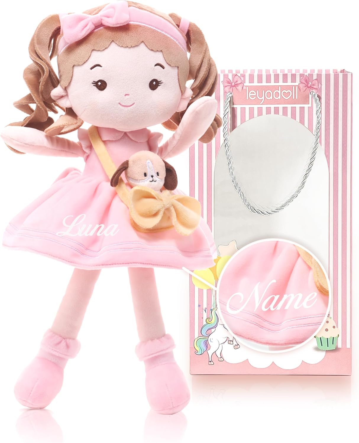 Personalized Soft Baby Doll Toys for 1 Year-Old Girls Gift