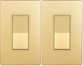 Decorator Paddle Light Switch 3-Way or Single Pole - Gold finish