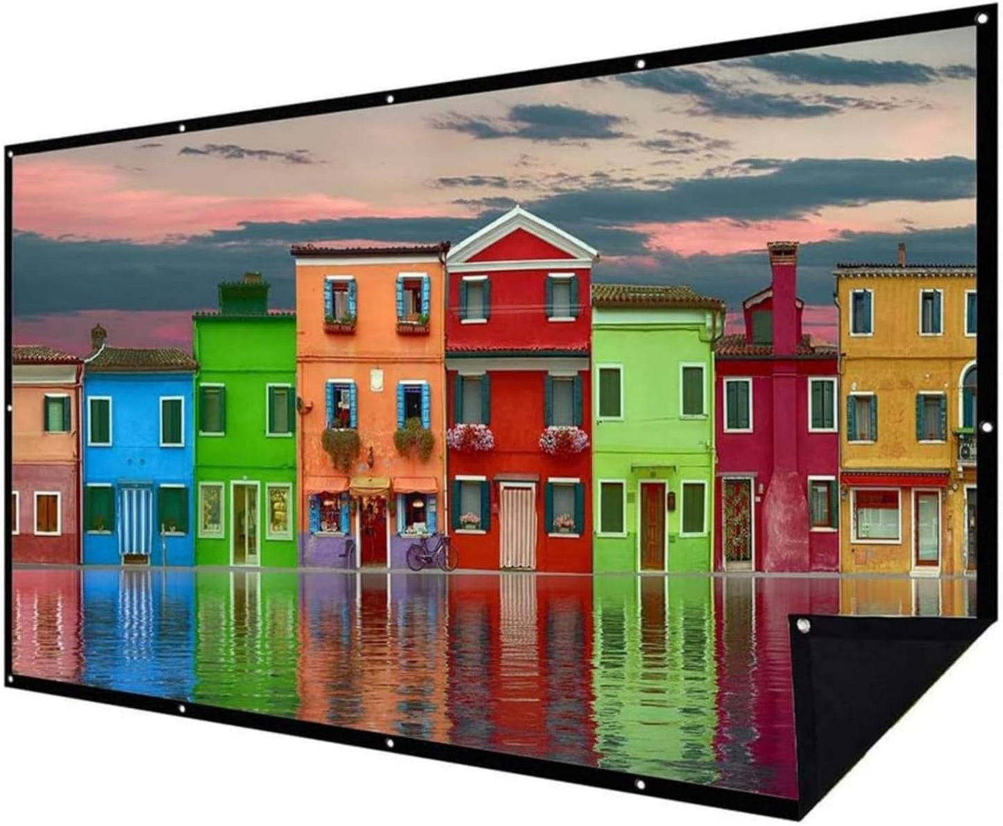 NIERBO Double Layer 180 inch Portable Projection Screen for Movies