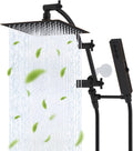 Hibbent All Metal 8ft Rainfall Shower Head Combo - High Pressure